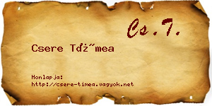 Csere Tímea névjegykártya