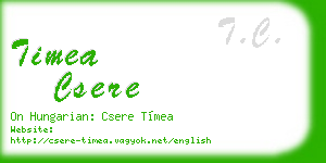 timea csere business card