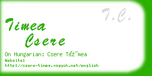 timea csere business card